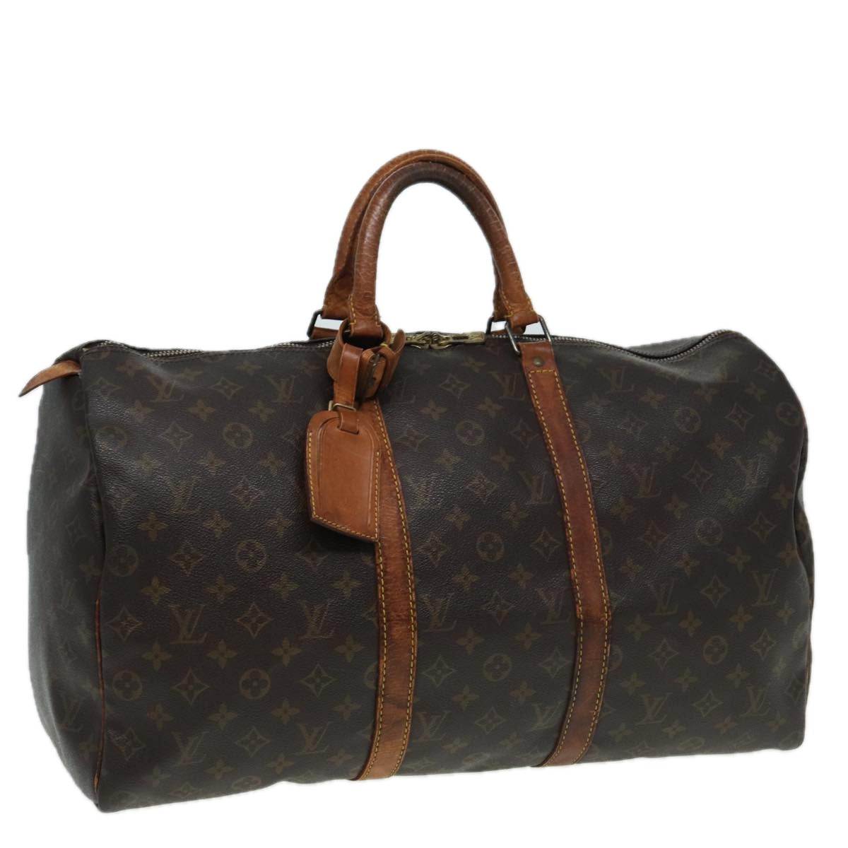 LOUIS VUITTON Monogram Keepall 50 Boston Bag M41426 LV Auth 82332