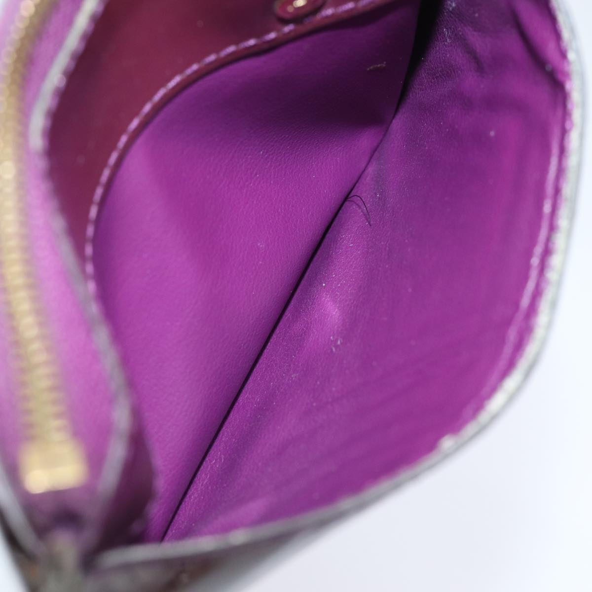 LOUIS VUITTON Vernis Pochette ClesNM Coin Purse Amethyst M90145 LV Auth 82357