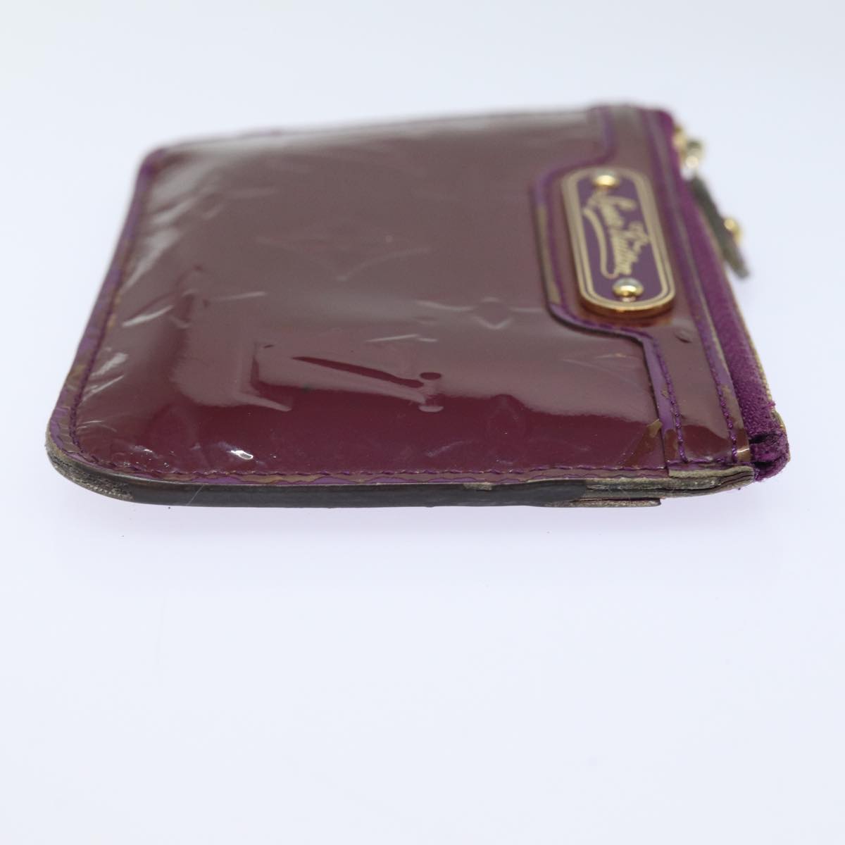 LOUIS VUITTON Vernis Pochette ClesNM Coin Purse Amethyst M90145 LV Auth 82357