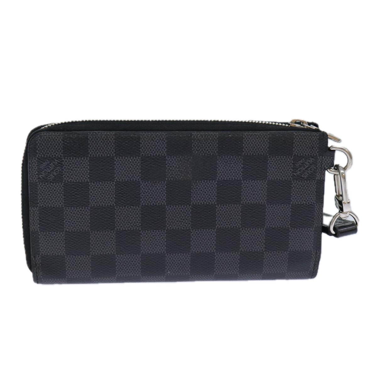 LOUIS VUITTON Damier Graphite Zippy Dragonne Long Wallet N60379 LV Auth 82358 - 0