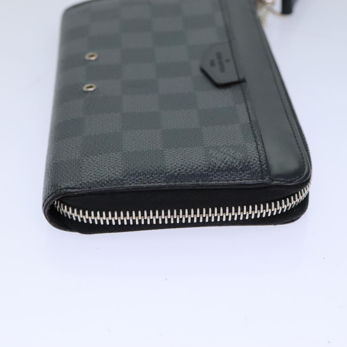 LOUIS VUITTON Damier Graphite Zippy Dragonne Long Wallet N60379 LV Auth 82358