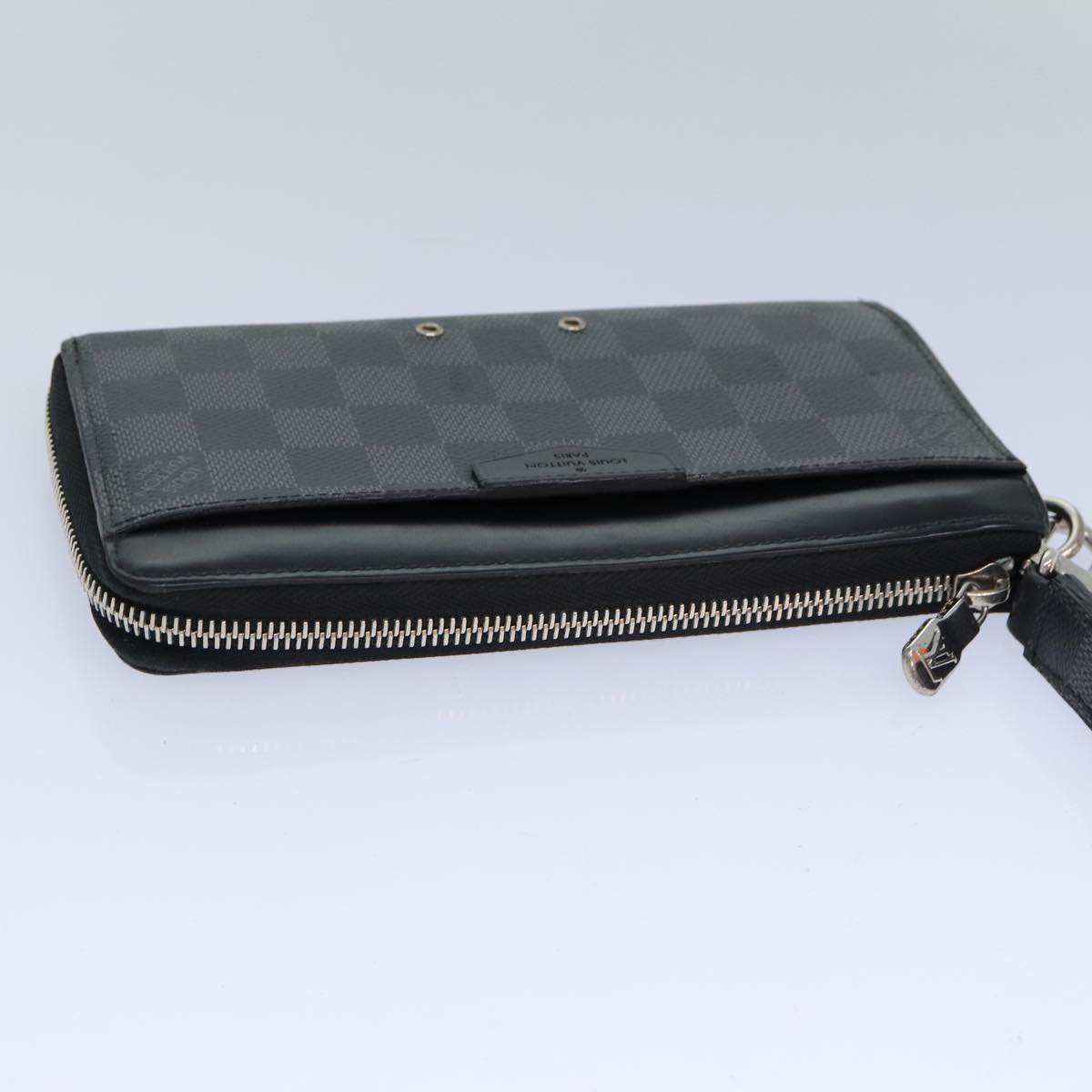 LOUIS VUITTON Damier Graphite Zippy Dragonne Long Wallet N60379 LV Auth 82358