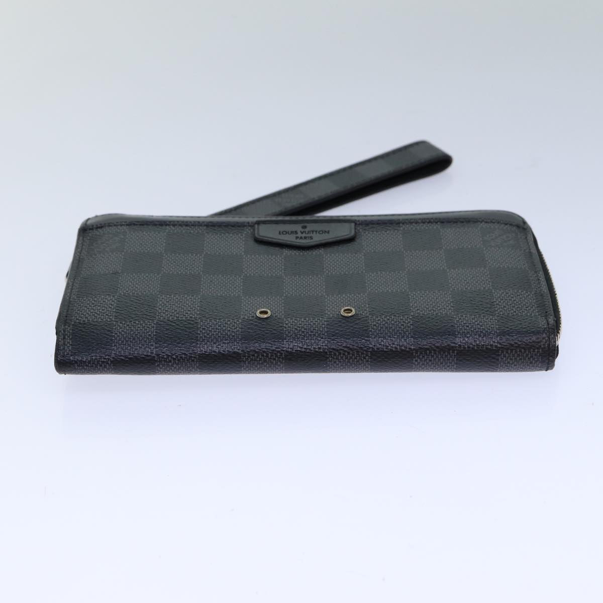 LOUIS VUITTON Damier Graphite Zippy Dragonne Long Wallet N60379 LV Auth 82358