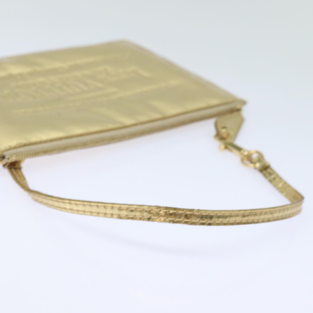 LOUIS VUITTON Monogram Miroir Pochette Plat Clutch Bag Gold M95278 Auth 82359