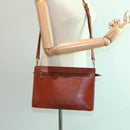 LOUIS VUITTON Epi Angian Clutch Bag Brown M52113 LV Auth 82379-28