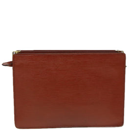 LOUIS VUITTON Epi Angian Clutch Bag Brown M52113 LV Auth 82379 - 0