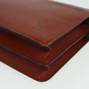 LOUIS VUITTON Epi Angian Clutch Bag Brown M52113 LV Auth 82379-14