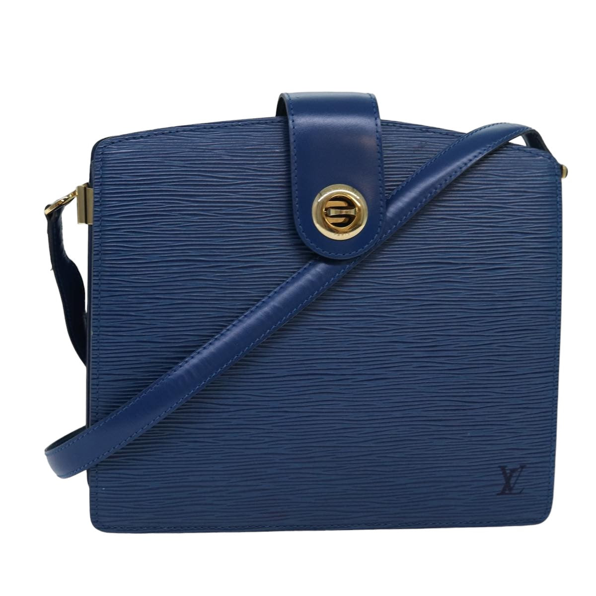 LOUIS VUITTON Epi Capuchin Shoulder Bag Blue M52345 LV Auth 82383