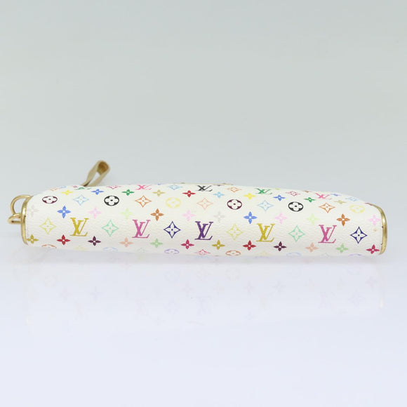 LOUIS VUITTON Monogram Multicolor Kate Pouch White Bron M55212 LV Auth 82391SAV