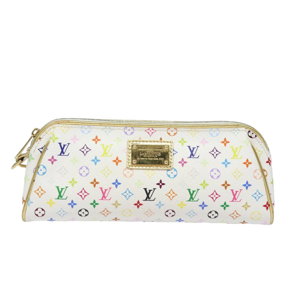 LOUIS VUITTON Monogram Multicolor Kate Pouch White Bron M55212 LV Auth 82391SAV