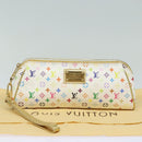 LOUIS VUITTON Monogram Multicolor Kate Pouch White Bron M55212 LV Auth 82391SAV-12