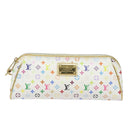 LOUIS VUITTON Monogram Multicolor Kate Pouch White Bron M55212 LV Auth 82391SAV-13