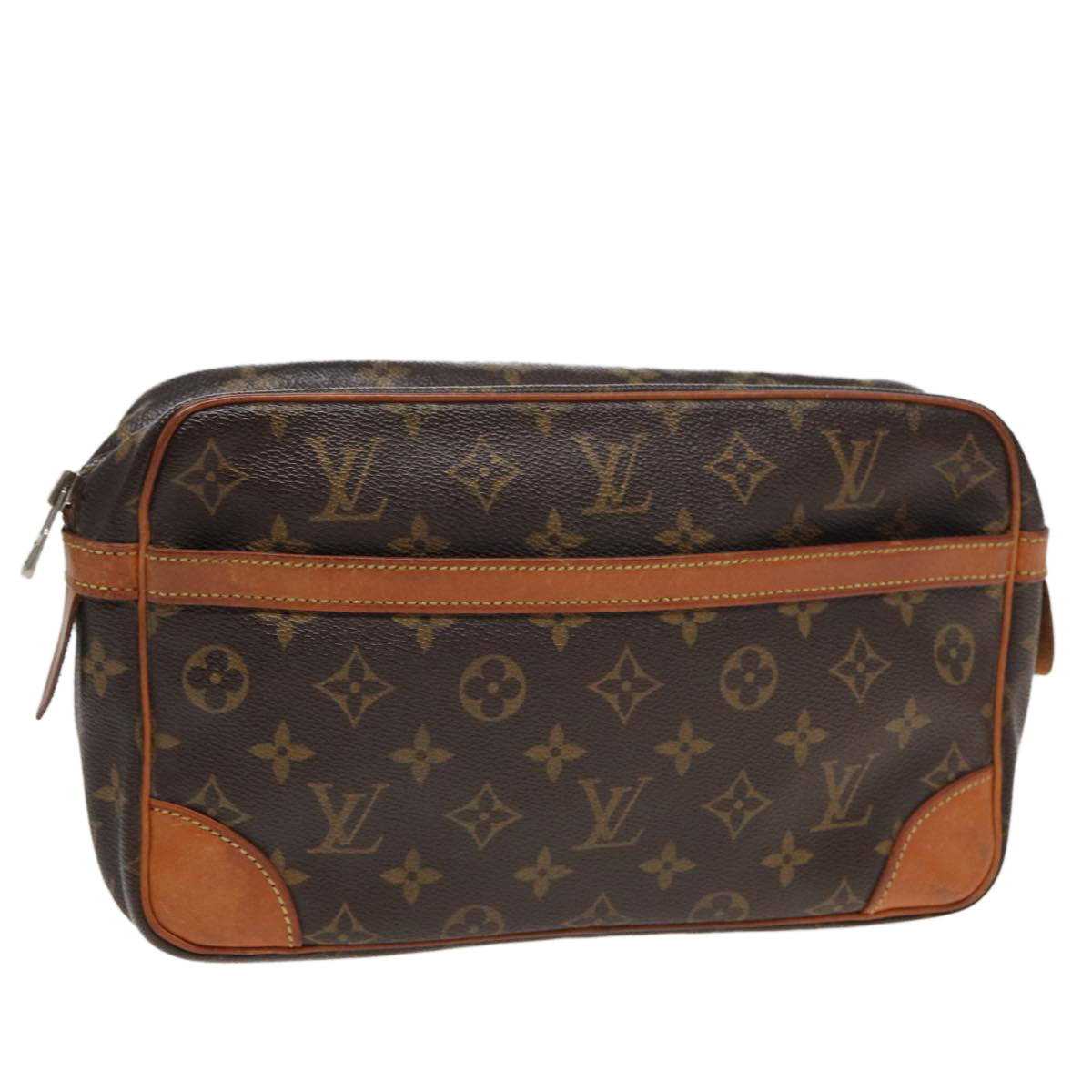 LOUIS VUITTON Monogram Compiegne 28 Clutch Bag M51845 LV Auth 82411