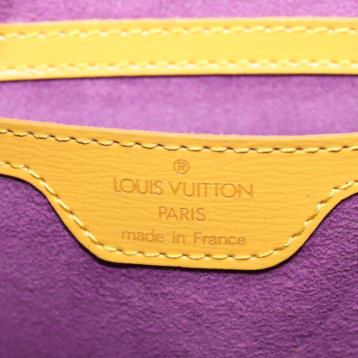 LOUIS VUITTON Epi Saint Jacques Hand Bag Yellow M52279 LV Auth 82426