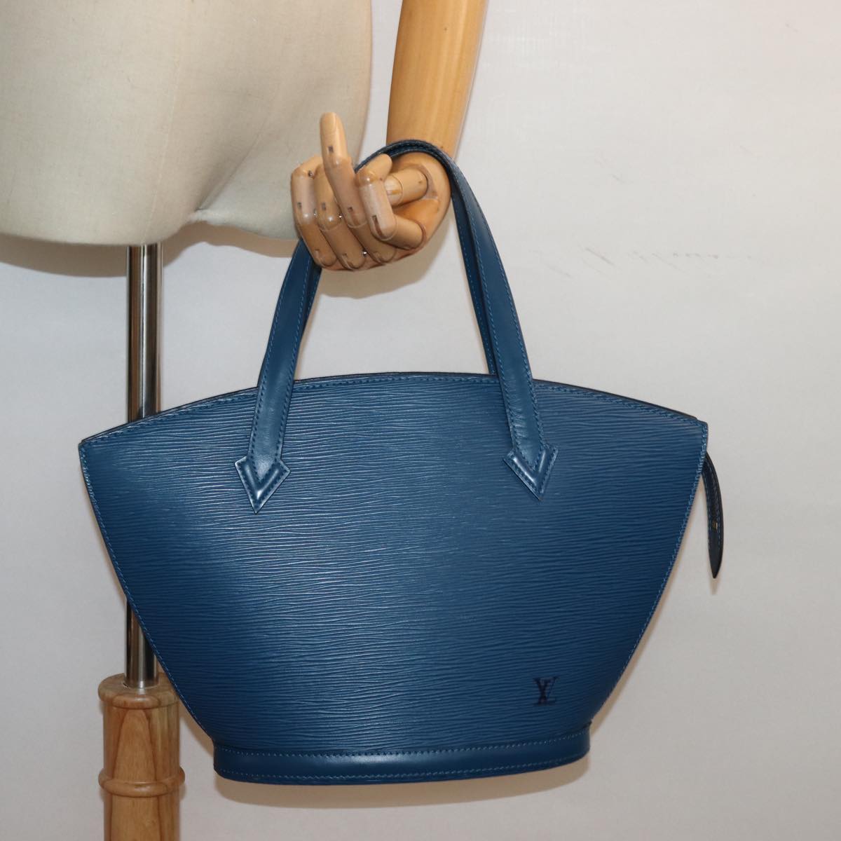 LOUIS VUITTON Epi Saint Jacques Shoulder Bag Blue M52275 LV Auth 82428