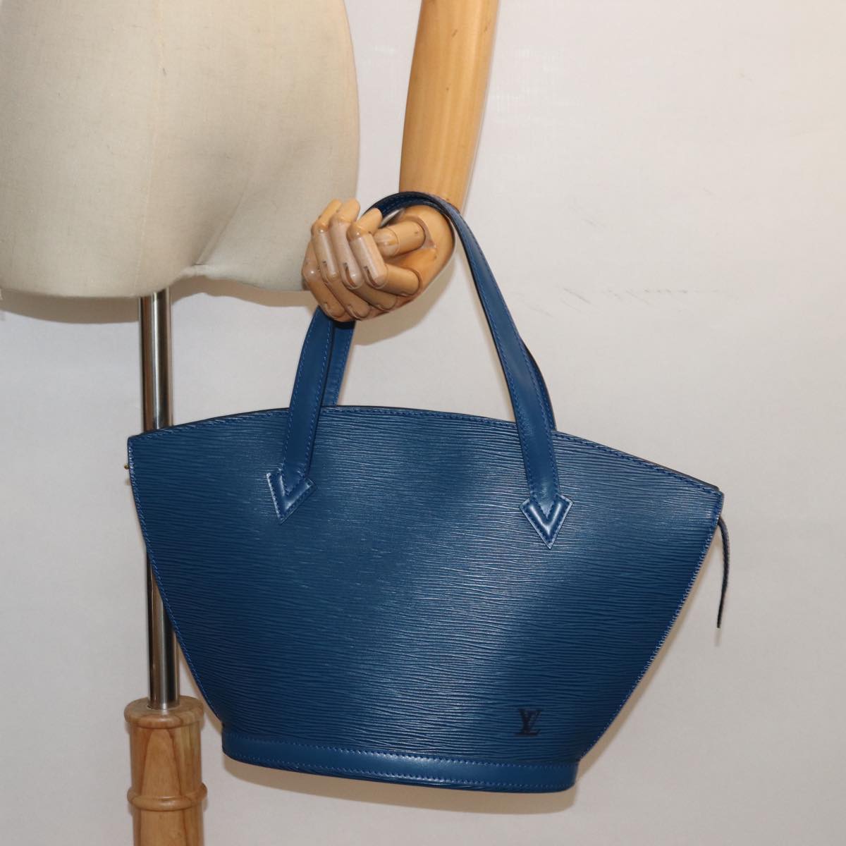 LOUIS VUITTON Epi Saint Jacques Shoulder Bag Blue M52275 LV Auth 82429