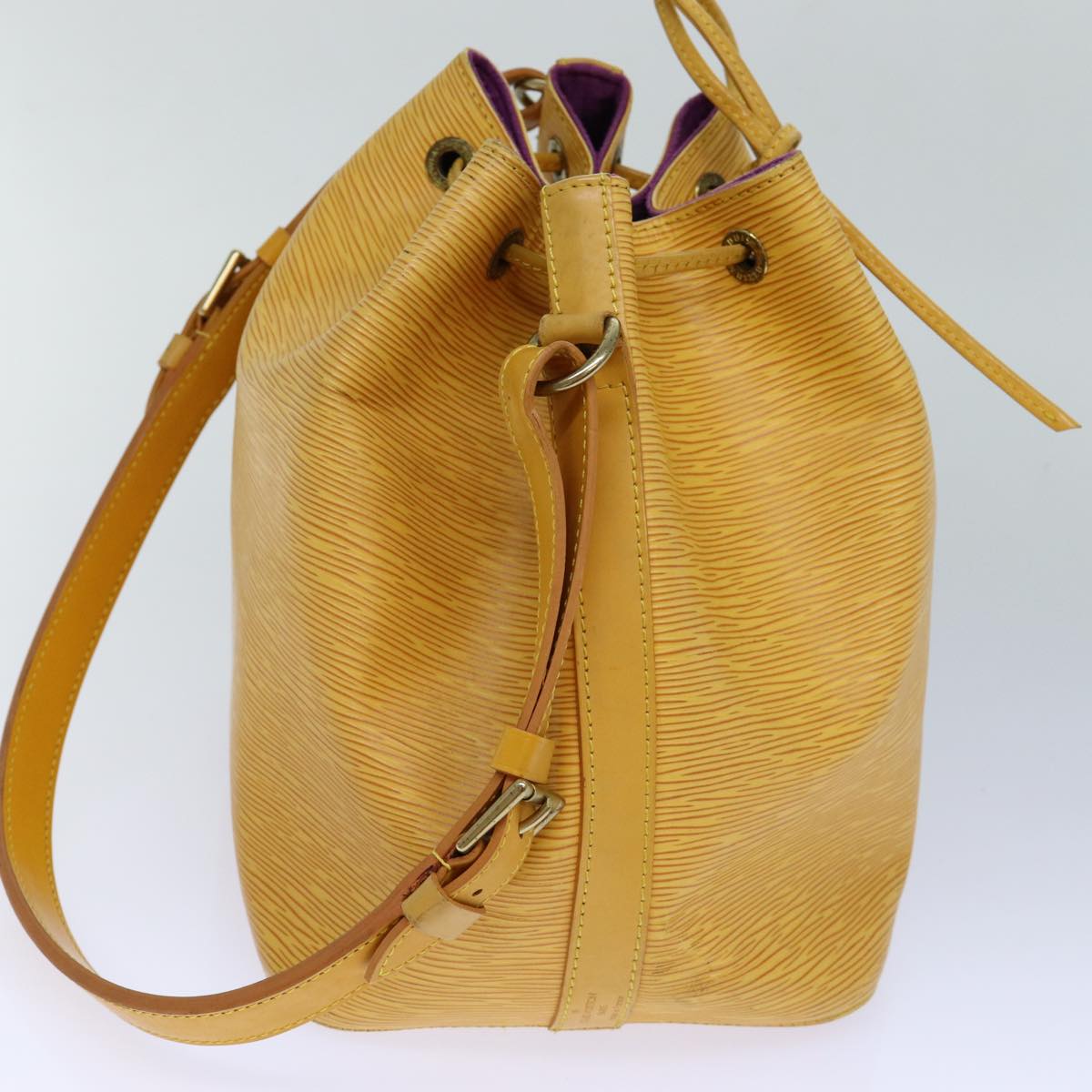 LOUIS VUITTON Epi Petit Noe Shoulder Bag Tassili Yellow M44109 LV Auth 82437