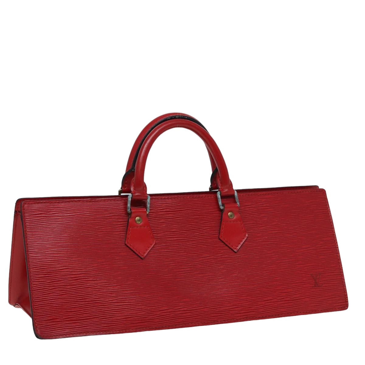 LOUIS VUITTON Epi Sac Triangle Hand Bag Red M52097 LV Auth 82445