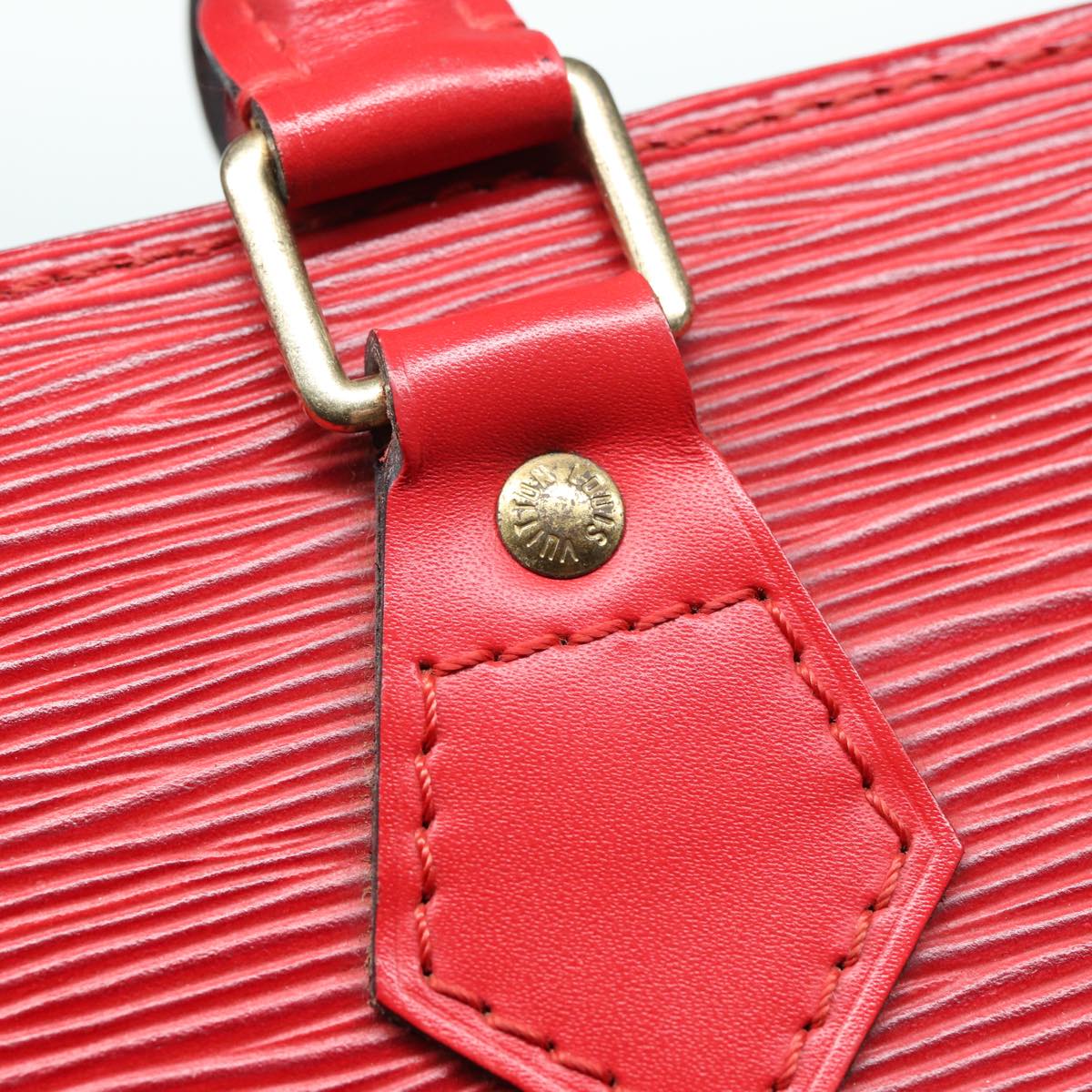 LOUIS VUITTON Epi Sac Triangle Hand Bag Red M52097 LV Auth 82445