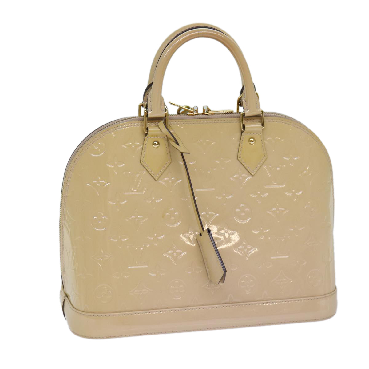 LOUIS VUITTON Monogram Vernis Alma PM Hand Bag Rose Angelique M90062 Auth 82451