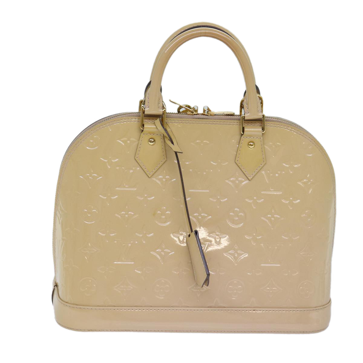 LOUIS VUITTON Monogram Vernis Alma PM Hand Bag Rose Angelique M90062 Auth 82451