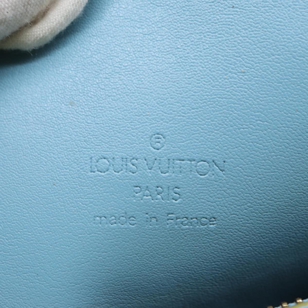 LOUIS VUITTON Monogram Vernis Bedford Hand Bag Baby Blue M91007 LV Auth 82456