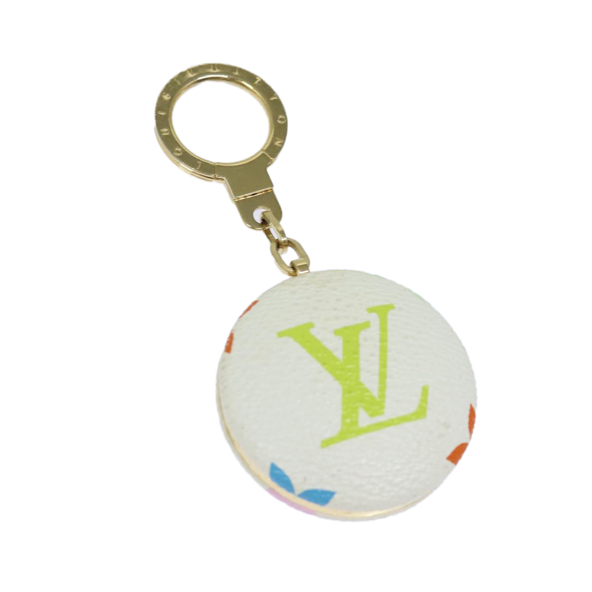 LOUIS VUITTON Monogram Multicolor Astropill Charm White M51911 LV Auth 82460