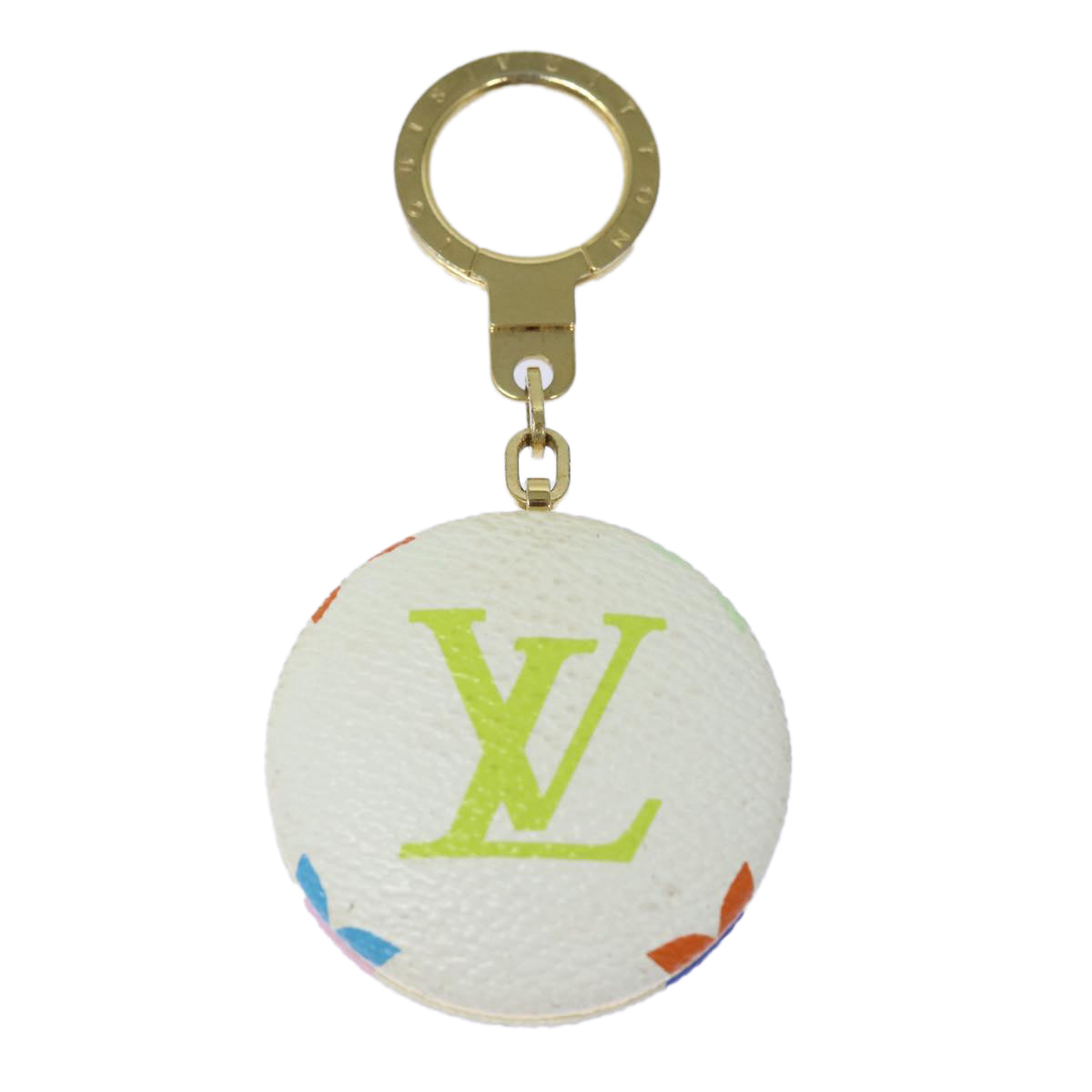 LOUIS VUITTON Monogram Multicolor Astropill Charm White M51911 LV Auth 82460 - 0