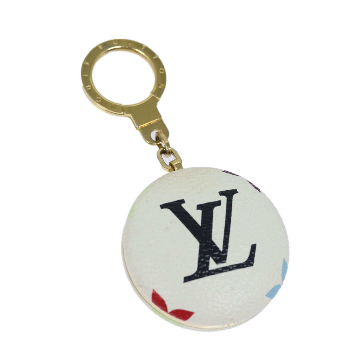 LOUIS VUITTON Monogram Multicolor Astropill Charm White M51911 LV Auth 82461