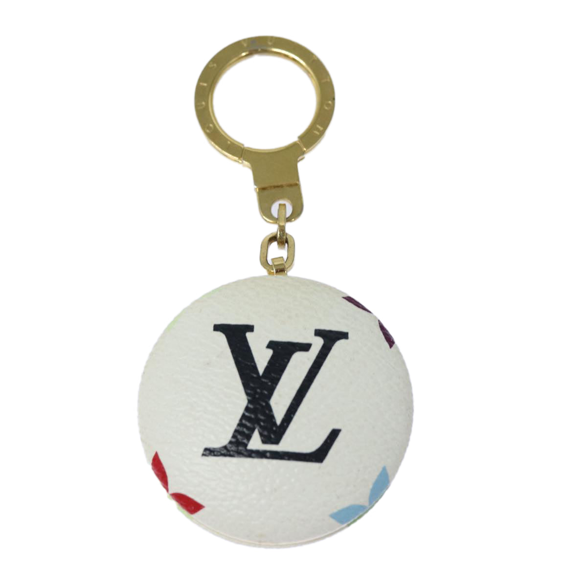 LOUIS VUITTON Monogram Multicolor Astropill Charm White M51911 LV Auth 82461