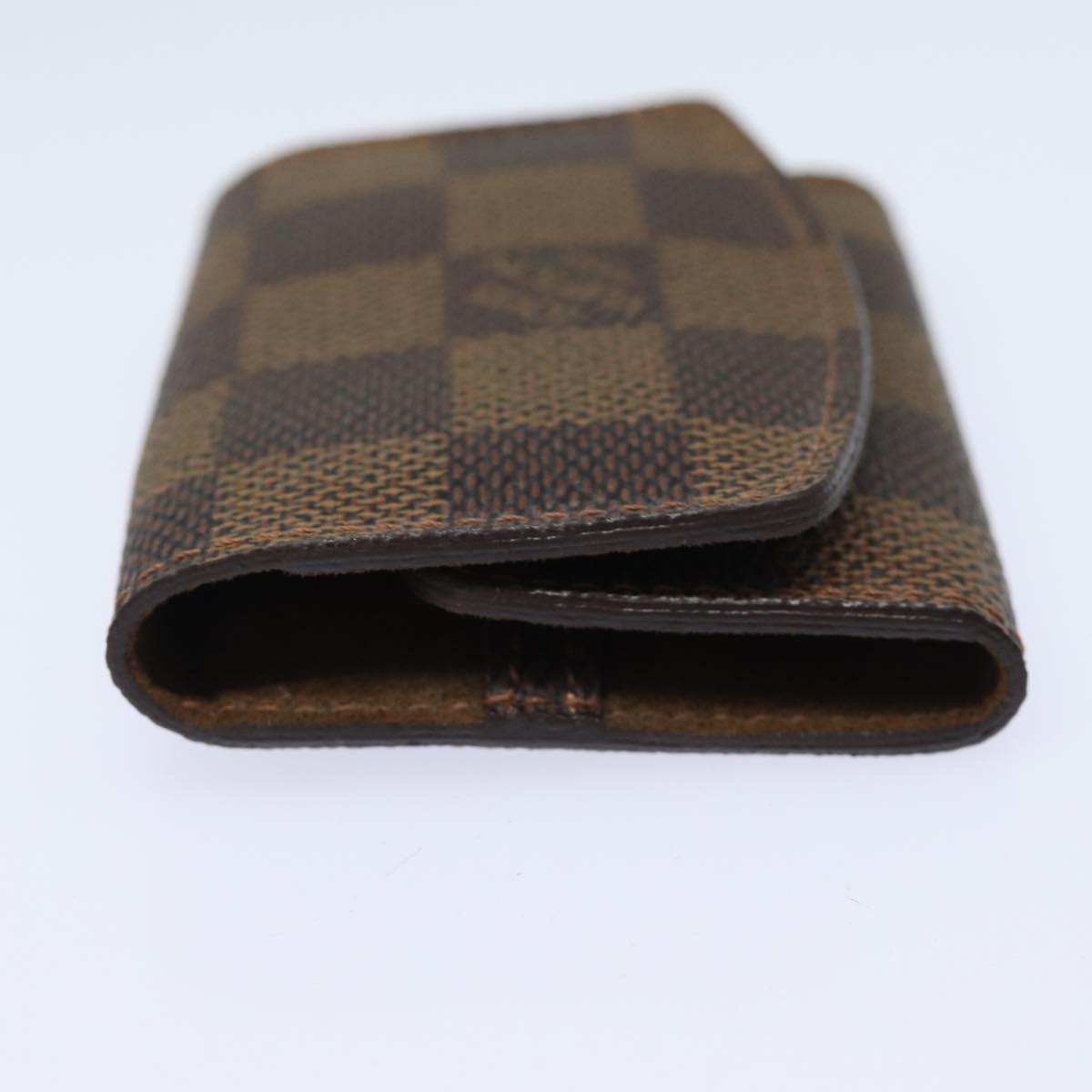 LOUIS VUITTON Damier Ebene Buton De Manchette Cuff Case M64600 LV Auth 82483