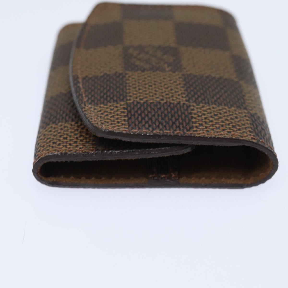 LOUIS VUITTON Damier Ebene Buton De Manchette Cuff Case M64600 LV Auth 82483