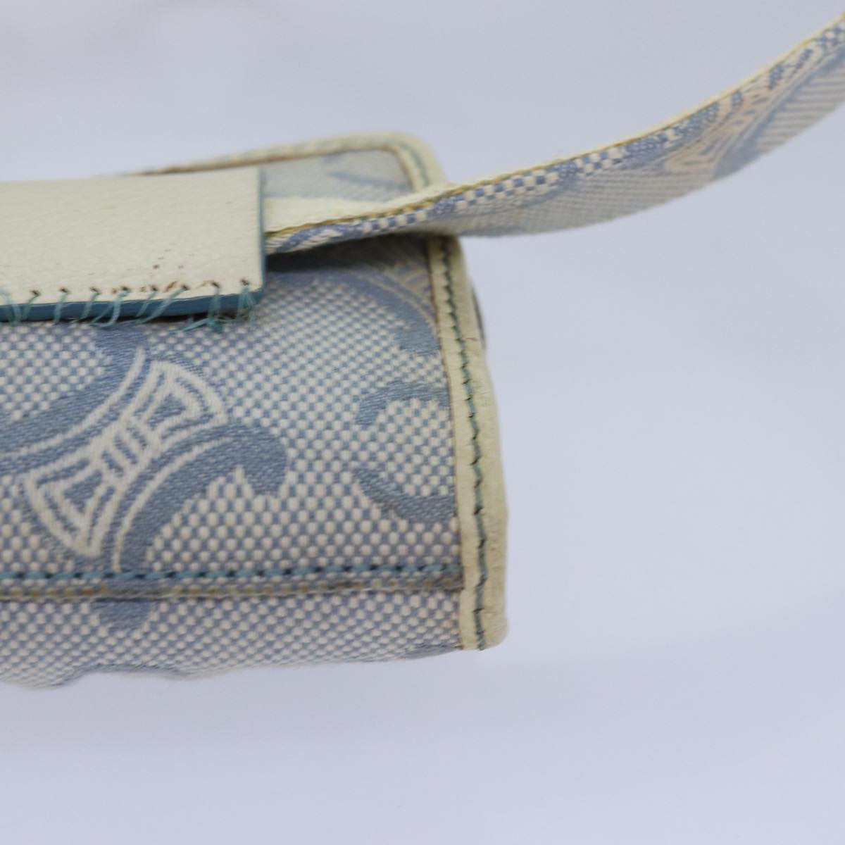 CELINE C Macadam Canvas Waist Pouch Light Blue Auth 82487