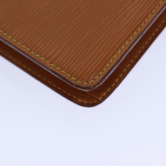 LOUIS VUITTON Epi Pochette Homme Clutch Bag Braun Zipang gold M52528 Auth 82491