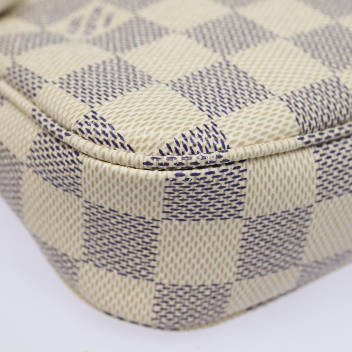 LOUIS VUITTON Damier Azur Pochette Accessoires Pouch N51986 LV Auth 82492SA