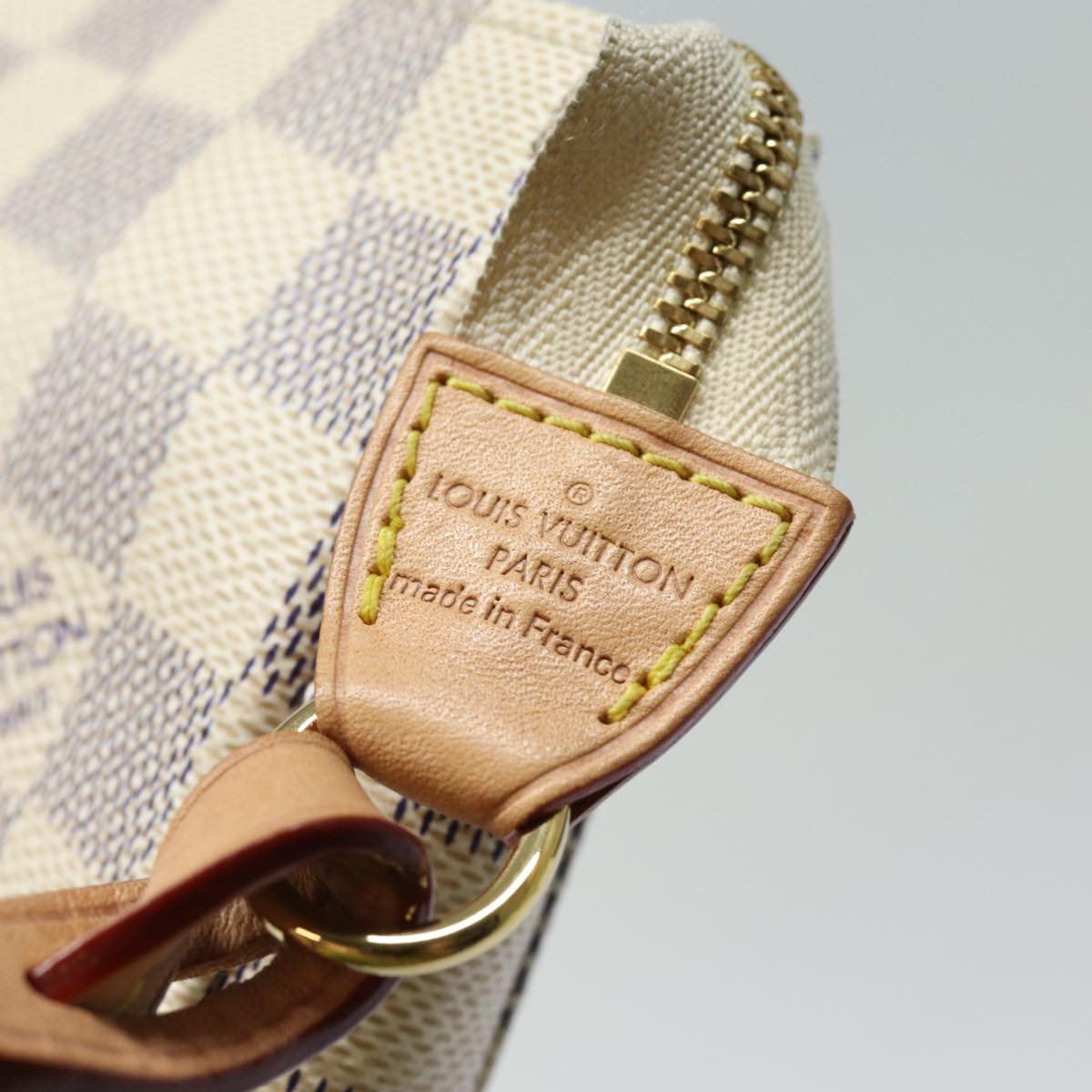 LOUIS VUITTON Damier Azur Pochette Accessoires Pouch N51986 LV Auth 82492SA