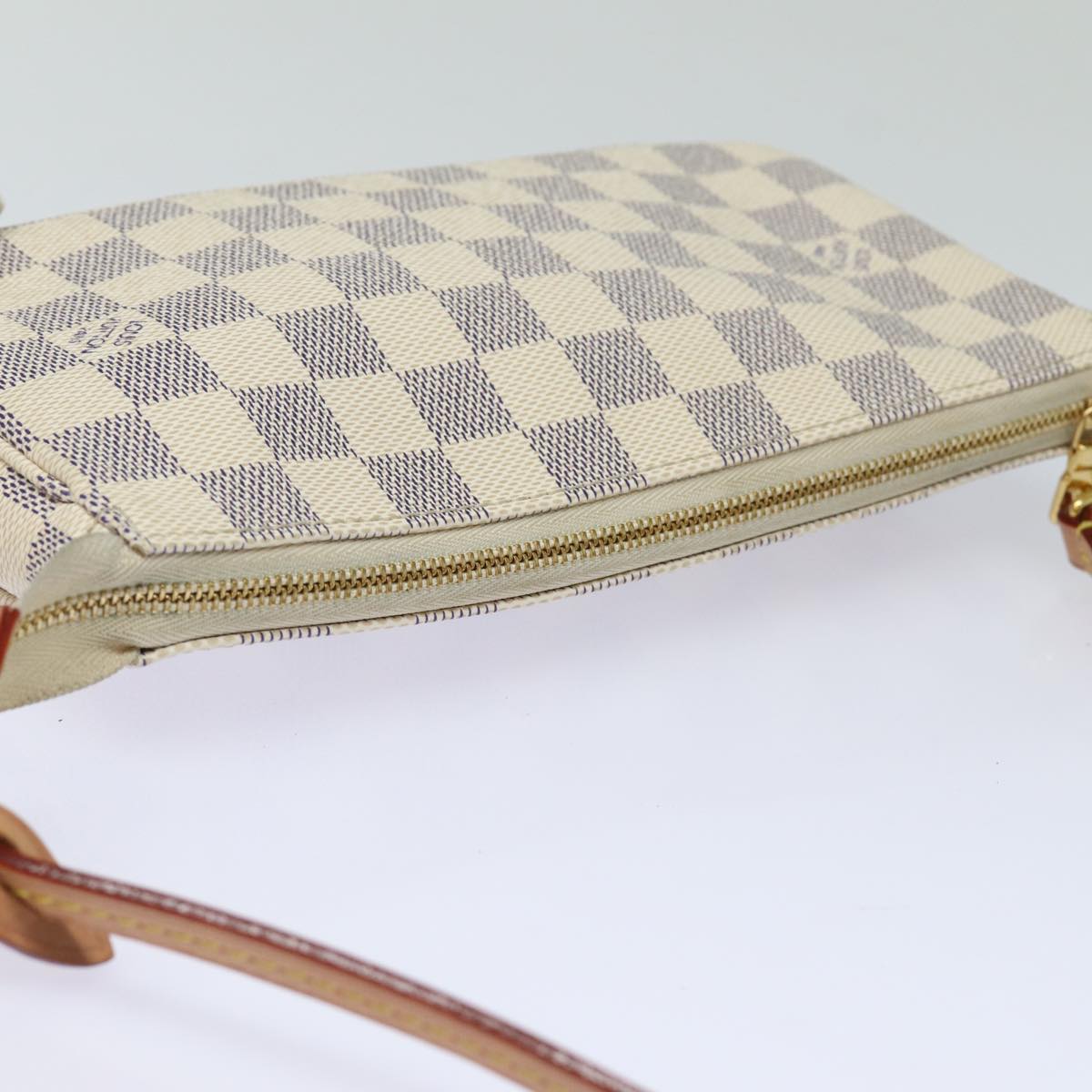 LOUIS VUITTON Damier Azur Pochette Accessoires Pouch N51986 LV Auth 82492SA