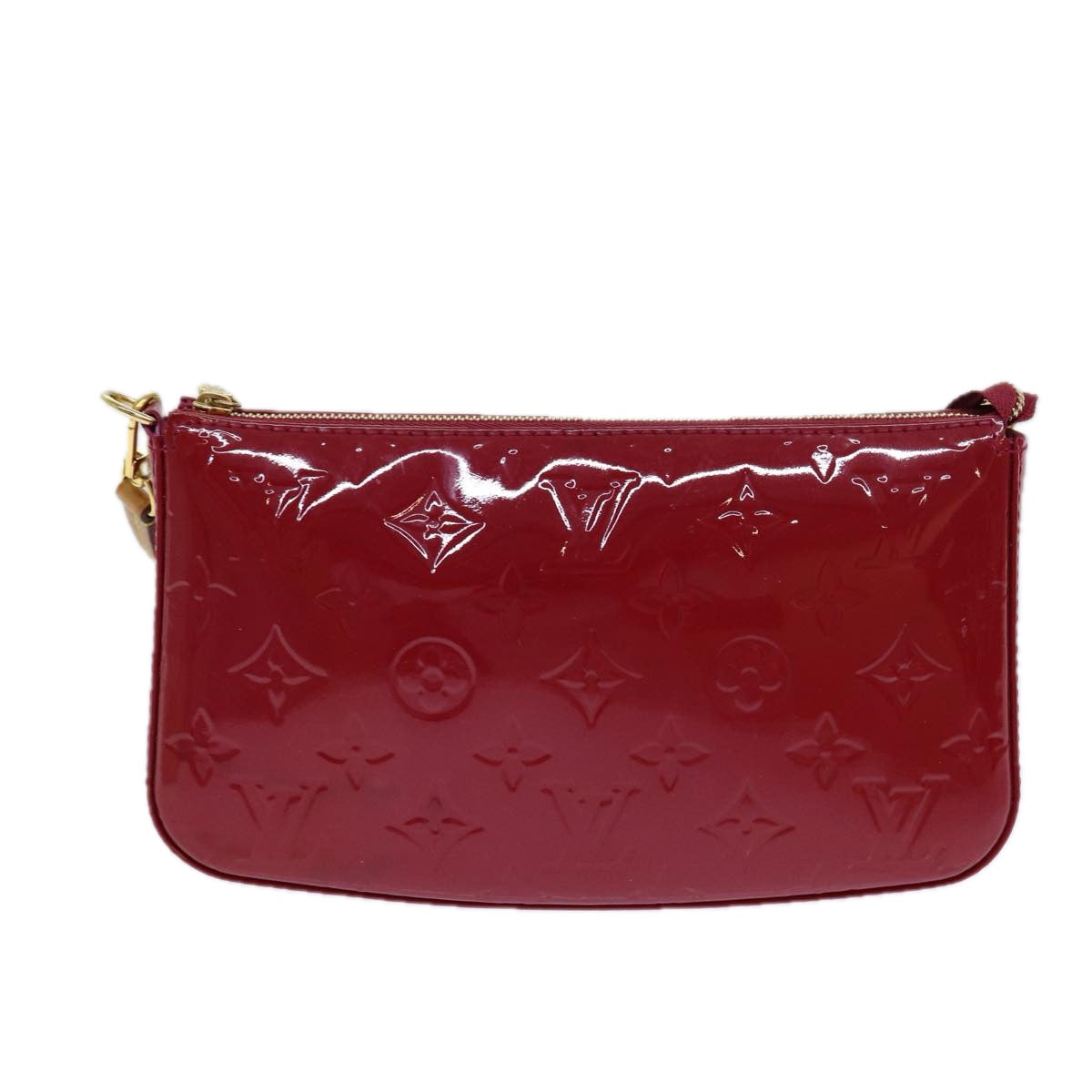 LOUIS VUITTON Vernis Pochette Accessoires Pouch Pomme D'amour M91577 Auth 82494