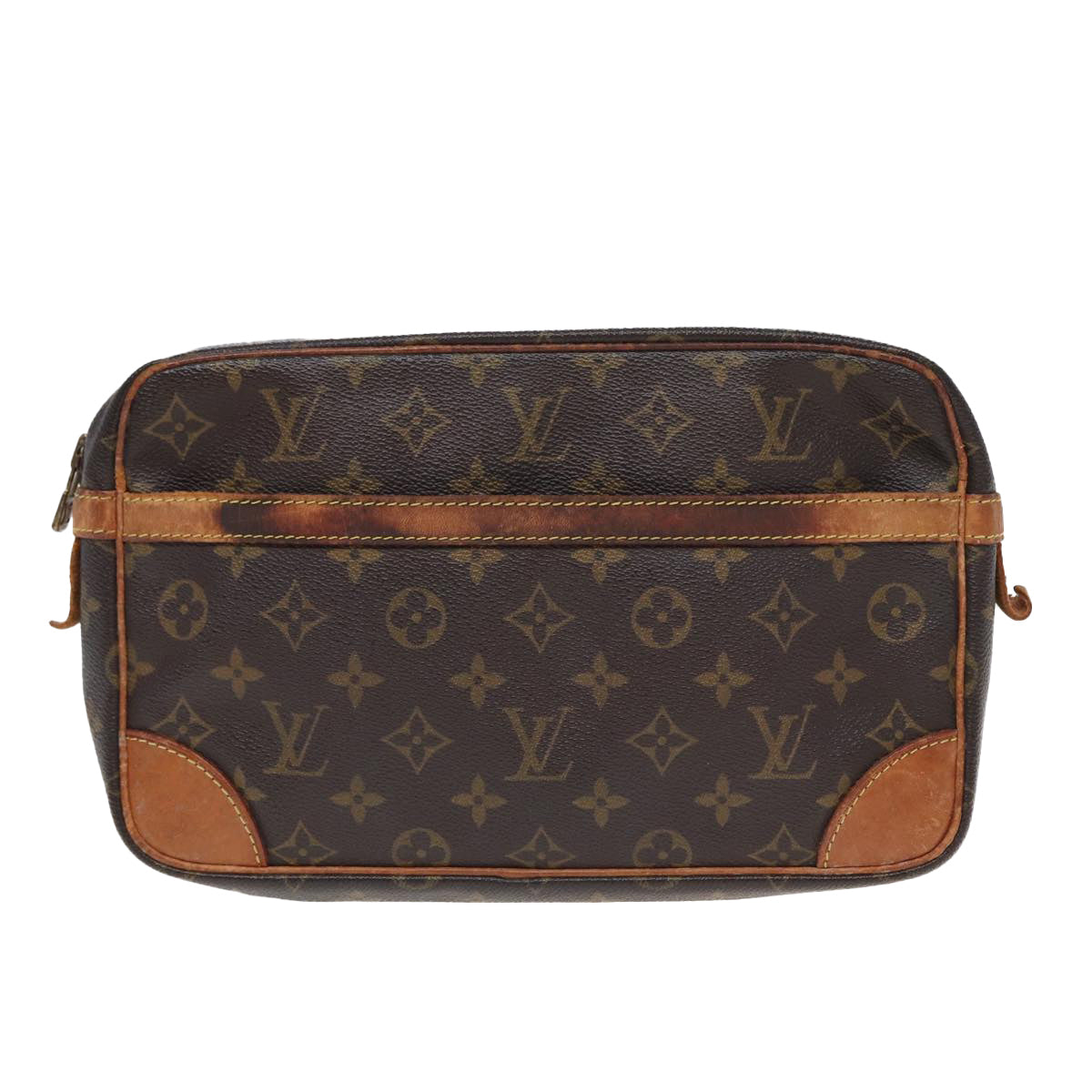 LOUIS VUITTON Monogram Compiegne 28 Clutch Bag M51845 LV Auth 82501