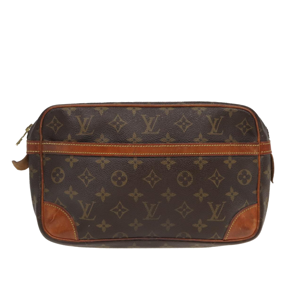 LOUIS VUITTON Monogram Compiegne 28 Clutch Bag M51845 LV Auth 82504