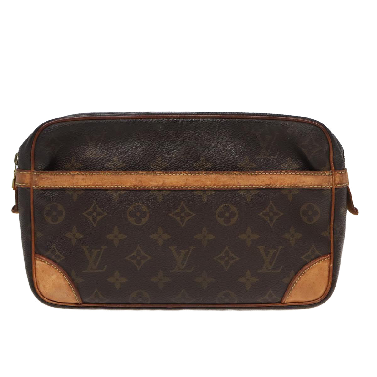 LOUIS VUITTON Monogram Compiegne 28 Clutch Bag M51845 LV Auth 82505