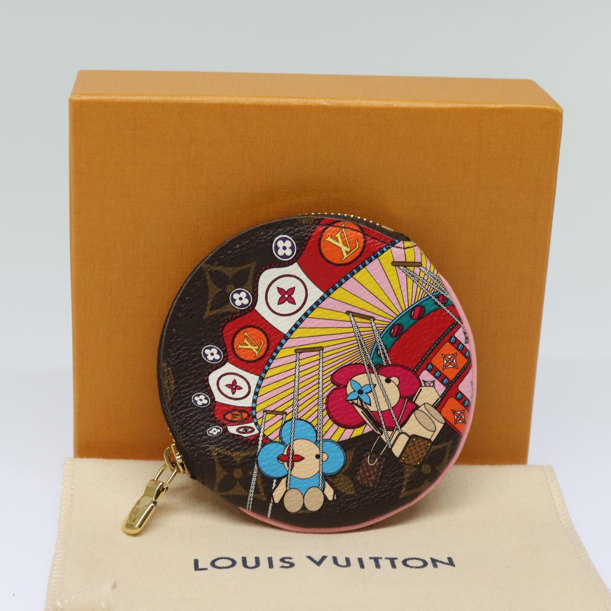 LOUIS VUITTON Monogram Porte Monnaie Round Coin case Vivienne M69757 Auth 82515