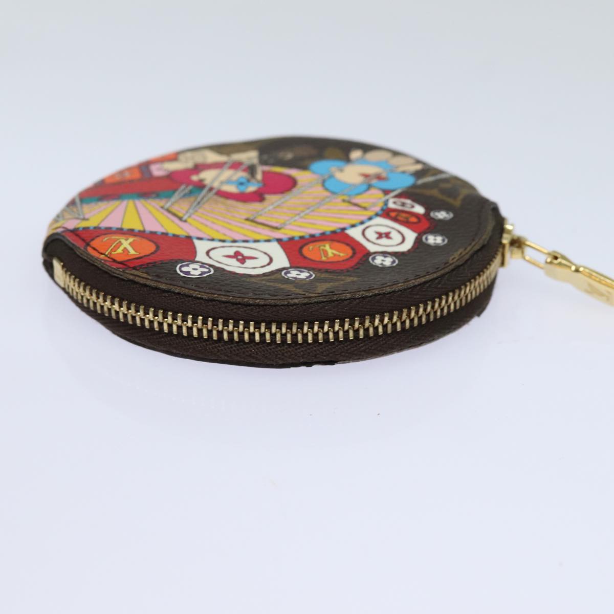 LOUIS VUITTON Monogram Porte Monnaie Round Coin case Vivienne M69757 Auth 82515