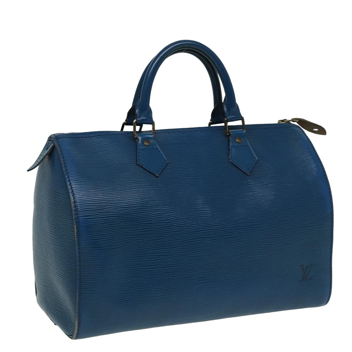 LOUIS VUITTON Epi Speedy 30 Hand Bag Toledo Blue M43005 LV Auth 82518