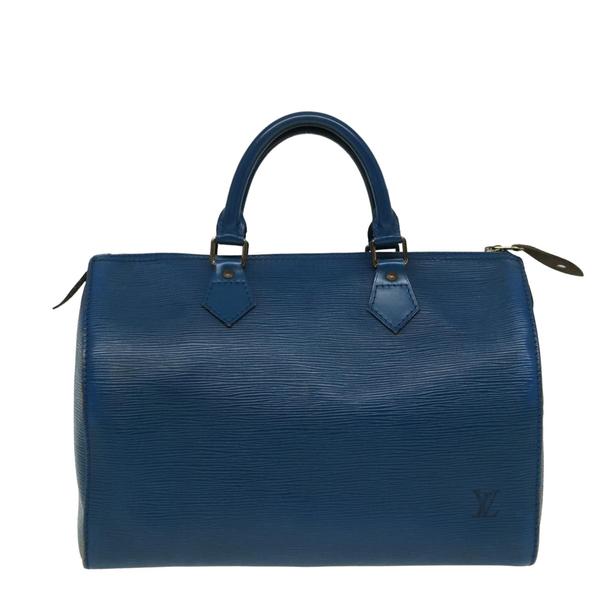 LOUIS VUITTON Epi Speedy 30 Hand Bag Toledo Blue M43005 LV Auth 82518