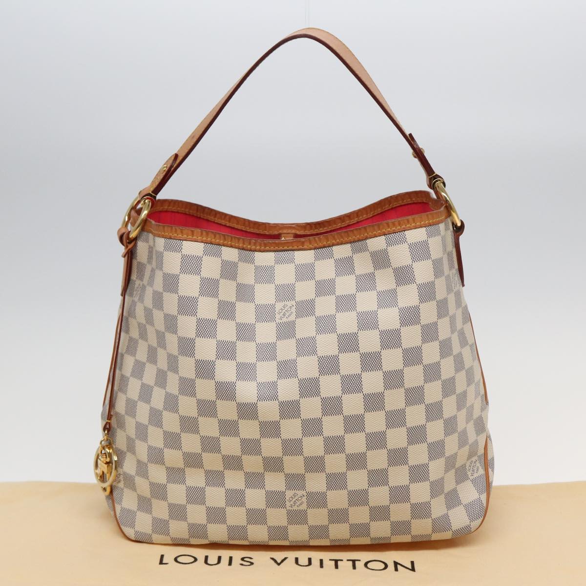 LOUIS VUITTON Damier Azur Delightful PM Shoulder Bag N41447 LV Auth 82538