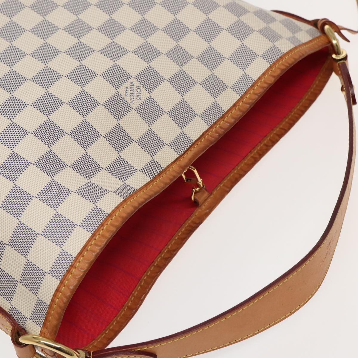 LOUIS VUITTON Damier Azur Delightful PM Shoulder Bag N41447 LV Auth 82538