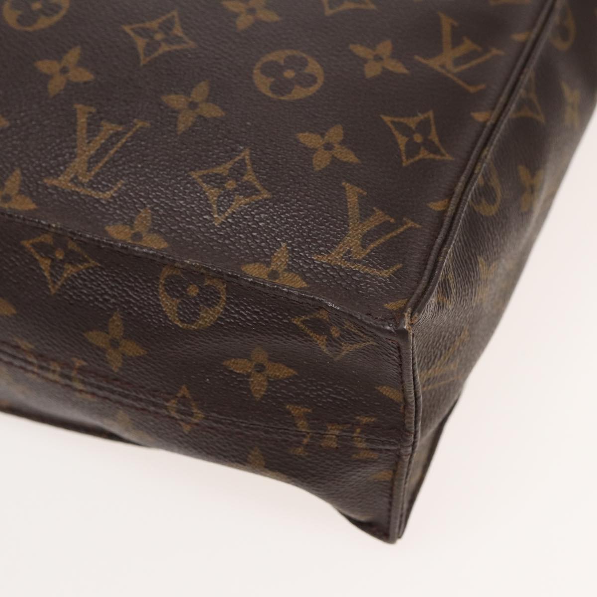 LOUIS VUITTON Monogram Sac Plat Hand Bag M51140 LV Auth 82544