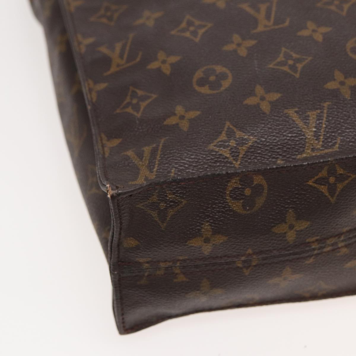 LOUIS VUITTON Monogram Sac Plat Hand Bag M51140 LV Auth 82544