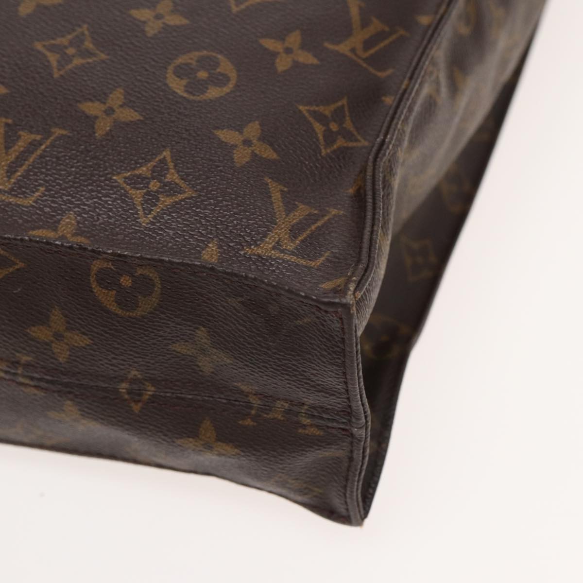 LOUIS VUITTON Monogram Sac Plat Hand Bag M51140 LV Auth 82544